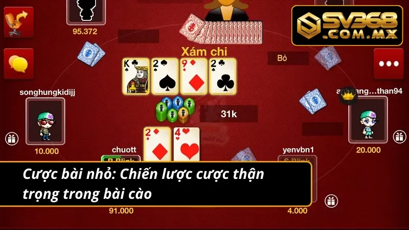 Bài Cào SV368 - Chơi Bài Cào 3 Lá Cực Cháy 4 Cược bài nhỏ: Bí quyết đặt cược siêu thông minh tại bài cào