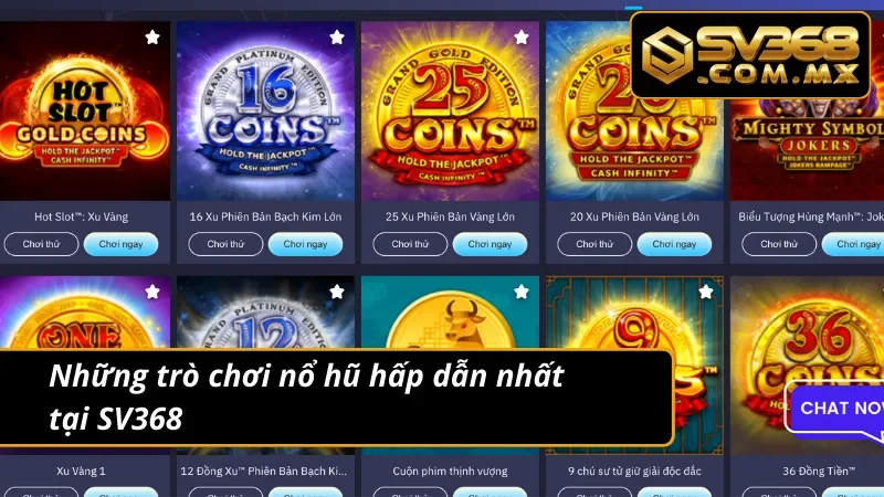 Nổ Hũ Đổi Thưởng SV368 - Cơ Hội Trúng Jackpot Làm Giàu Cực Lớn 4 Một số dòng game nổ hũ đổi thưởng phổ biến tại nhà cái